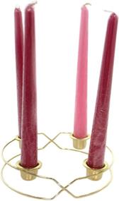 img 1 attached to 🕯️ Christmas Advent Wreath Candleholder with Candles - Roman Metal Design 66644