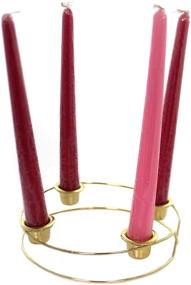 img 2 attached to 🕯️ Christmas Advent Wreath Candleholder with Candles - Roman Metal Design 66644
