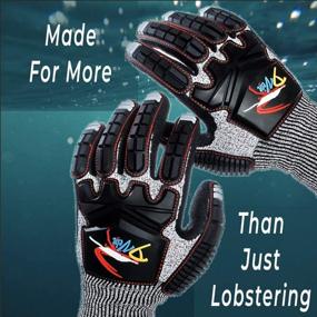 img 1 attached to Lobster Diving Gloves, Kevlar Spearfishing Dive Glove with Enhanced Puncture Resistance