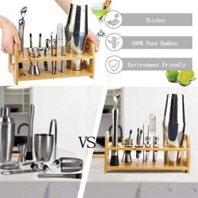 img 1 attached to 🍹 Stainless Steel 13 Piece Boston Cocktail Shaker Bartender Kit with Shaker Tins, Measuring Jigger, Spoon, Pourers, Muddler, Strainer, Tongs, Bottle Stoppers, Opener, Stand, Recipes