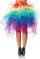 rainbow tutu skirt for women - layered ruffle 🌈 mini skirt petticoat, one size fits most - ideal for dancing логотип