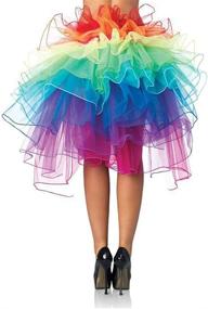 img 2 attached to Rainbow Tutu Skirt for Women - Layered Ruffle 🌈 Mini Skirt Petticoat, One Size Fits Most - Ideal for Dancing