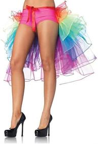 img 1 attached to Rainbow Tutu Skirt for Women - Layered Ruffle 🌈 Mini Skirt Petticoat, One Size Fits Most - Ideal for Dancing