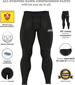 img 3 attached to 🏋️ Hawk Sports Compression Pants for Men - Base Layer Running Workout Muay Thai Jiu Jitsu MMA BJJ Spats Leggings Tights