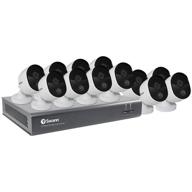 📷 swann 16 channel home security camera system with 12 bullet cameras, 1080p hd, indoor/outdoor wired surveillance dvr, 1tb hdd, night vision, heat motion detection, alexa and google compatible - swdvk-1645812v logo