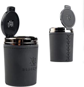 img 4 attached to 🚗 Premium Leather Car Ashtray: Detachable, Easy Clean-Up, Fits Most Cup Holders - Available in 3 Colors (Black)