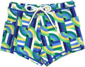 img 4 attached to UPF 50+ Swim Trunks for Kids - SwimZip Euro Shorties Available in Various Colors