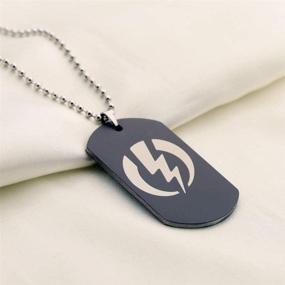 img 2 attached to 🔌 Куияи Намоление электрика Dog Tag ожерелье брелок: Уникальный Подарок Молнии для Линейного рабочего, Отца, Мужа, Парня