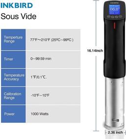 img 3 attached to 🔥 Inkbird ISV-100W WIFI Sous Vide Precision Cooker - 1000 Watts Immersion Circulator Machine with Thermal Immersion Sous Vide Recipes & APP (American Standard)