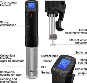 img 1 attached to 🔥 Inkbird ISV-100W WIFI Sous Vide Precision Cooker - 1000 Watts Immersion Circulator Machine with Thermal Immersion Sous Vide Recipes & APP (American Standard)