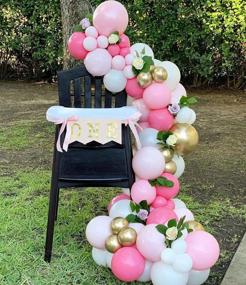 img 2 attached to 🎀 Beaumode Hot Pink and Gold Garland Arch Kit: Perfect Decor for Girls 1st Birthday, Wedding, Bridal Shower, Baby Shower, Holidays & Grand Entrance