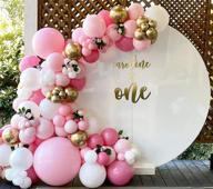 🎀 beaumode hot pink and gold garland arch kit: perfect decor for girls 1st birthday, wedding, bridal shower, baby shower, holidays & grand entrance логотип