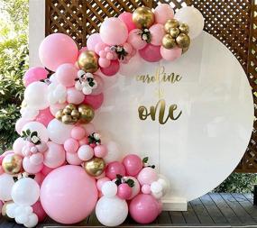 img 4 attached to 🎀 Beaumode Hot Pink and Gold Garland Arch Kit: Perfect Decor for Girls 1st Birthday, Wedding, Bridal Shower, Baby Shower, Holidays & Grand Entrance