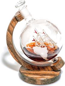 img 3 attached to 🌐 Elevate Your Bathroom with the Etched Globe Liquor Decanter Mouthwash: A Classy & Functional Addition