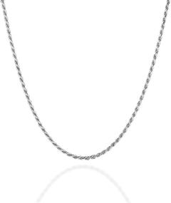 img 4 attached to Quadri Sterling Silver Diamond Cut Necklace