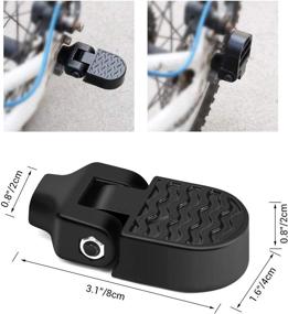 img 2 attached to 🚲 TOBWOLF 1 Pair Mini Bike Rear Pedals: Aluminum Alloy Folding Pegs for Non-Slip Footrests on Folding Mountain Bikes