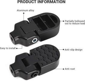 img 3 attached to 🚲 TOBWOLF 1 Pair Mini Bike Rear Pedals: Aluminum Alloy Folding Pegs for Non-Slip Footrests on Folding Mountain Bikes