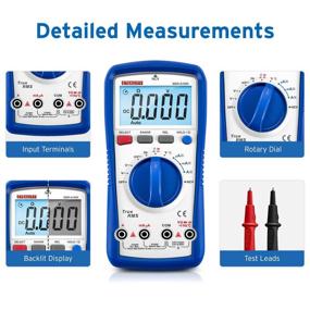 img 1 attached to 🔧 Etekcity A1000 Professional Digital Multimeter - TRMS 6000 Counts, Auto/Manual Ranging, Measure Voltage, Current, Resistance, Frequency, Continuity, Capacitance, Diode Test, Temperature