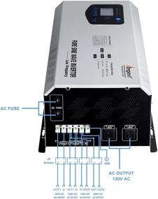 img 2 attached to ⚡️ 6000W Peak Power Inverter Charger with Pure Sine Wave Output, DC 48V to AC 120V/240V Converter for Off-Grid Solar Systems, Sealed Gel AGM Flooded Lithium Batteries