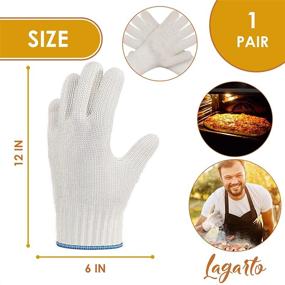 img 3 attached to 🧤 Heat-Resistant Cooking Gloves - Ideal for Indoor and Outdoor Use - Protecting Hands from High Temperatures While Cooking, Baking, Grilling, Pot-Holding, and More – Kitchen Gloves with Remarkable 896-Degree Resistance