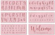 🎨 stencil stop wedding stencils: reusable alphabets, welcome, letters, numbers - 14 mil mylar plastic [set of 6 stencils] logo