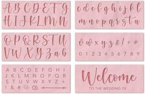 img 4 attached to 🎨 Stencil Stop Wedding Stencils: Reusable Alphabets, Welcome, Letters, Numbers - 14 Mil Mylar Plastic [Set of 6 Stencils]