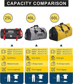 img 2 attached to Waterproof Motorcycle Duffle Tail Bag - Perfect for Motorcycling, Hiking, Cycling, Travel, Camping, Outdoor and Boating with Reflective Luggage Feature