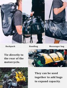 img 3 attached to Waterproof Motorcycle Duffle Tail Bag - Perfect for Motorcycling, Hiking, Cycling, Travel, Camping, Outdoor and Boating with Reflective Luggage Feature