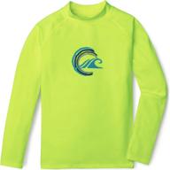 👕 tsla upf 50+ long sleeve rash guard for boys - high uv sun protection swimwear shirt for water activities, surfing, and swimming logo