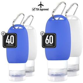 img 2 attached to 🧳 Carabiner Toiletries Containers with Silicone Seal - Approved for Travel