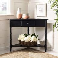 🏘️ safavieh american homes collection distressed black corner table - gomez logo