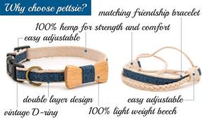 img 3 attached to 🐾 Pet-Friendly Hemp Dog Collar Bow Tie and Matching Friendship Bracelet for Owners - Adjustable Sizes XS, S, and M, Durable with Fancy Pattern, Comfortable and Strong - Ideal Gift for Dog Lovers