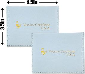 img 3 attached to ArtemisCase 2 Pcs Vaccine Card Holder - Vaccination Card Protector With Waterproof Vaccine Card Slot - Vaccination Immunization PU Leather Document Holder For Travelling -Vaccination Cards (Cool Blue)