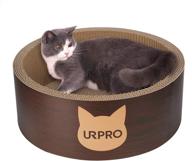 🐱 urpro round cat scratching post lounge bed with cardboard board pads - cat apartment, cat sofa, cat furniture for scratching and relaxation logo