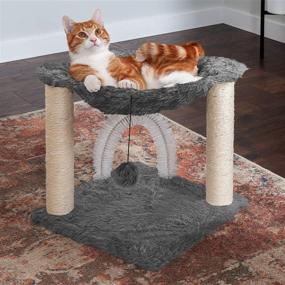 img 2 attached to 🐱 Furhaven Tiger Tough Interactive Cat Tree Tower: Scratcher, Condo, & Toys - Various Styles and Colors!