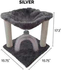 img 3 attached to 🐱 Furhaven Tiger Tough Interactive Cat Tree Tower: Scratcher, Condo, & Toys - Various Styles and Colors!