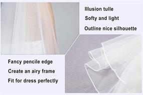 img 2 attached to Pencil Fingertip Length Bridal Wedding Accessories: A Must-Have for Elegance