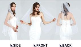 img 3 attached to Pencil Fingertip Length Bridal Wedding Accessories: A Must-Have for Elegance