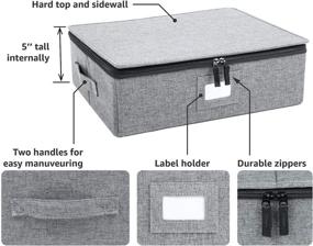 img 3 attached to Coffee Mug and Tea Cup Storage Box, Holds Up To 12, Fully Padded Interior, Robust Construction (Grey)