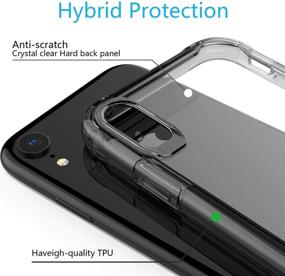 img 2 attached to 📷 EFFENX Clear iPhone XR Case - Protective Bumper Cover, Shockproof with Professional Camera Protection, Anti-Scratch Transparent Design (Black Clear)