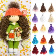 🧶 high temperature fiber fashion imitation wool doll hair wefts - 4pcs/lot - 5.90''x39.37'' - perfect for diy bjd sd doll wigs - 1/3 1/4 1/6 size logo