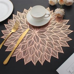 img 3 attached to 🌸 Blooming Centerpiece: Mabbcoo Placemats for Stylish Food Service Decor