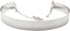 img 3 attached to Polished Filled Mirror Adjustable Silver Women's Accessories for Belts