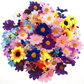 img 2 attached to 🌼 Colorful Codall Daisy Flowers: 100 Assorted DIY Craft Embellishments
