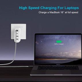 img 3 attached to 🔌 PowerLot 100W USB C Charger - GaN Wall Charger with 4-Port USB C Fast Charging, Compatible with MacBook Pro/Air, iPad Pro, iPhone 11/Pro/Max, Galaxy S21/S20, USB C Laptops - White