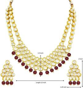 img 1 attached to Aheli Elegant Wedding Traditional Necklace