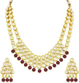 img 3 attached to Aheli Elegant Wedding Traditional Necklace