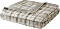 true north by sleep philosophy micro fleece luxury premium soft cozy mircofleece blanket - full/queen, grey - ideal for bed, couch or sofa logo