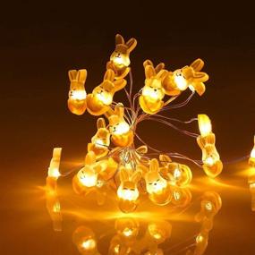 img 4 attached to Easter Rabbit String Light Bunny Decoration with 30 LED Lights - 10 Feet Cute Rabbit String Light Fairy Lights for Bedroom, Party, Indoor, Birthday, Wedding Decor