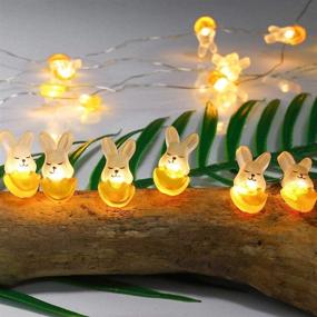 img 2 attached to Easter Rabbit String Light Bunny Decoration with 30 LED Lights - 10 Feet Cute Rabbit String Light Fairy Lights for Bedroom, Party, Indoor, Birthday, Wedding Decor